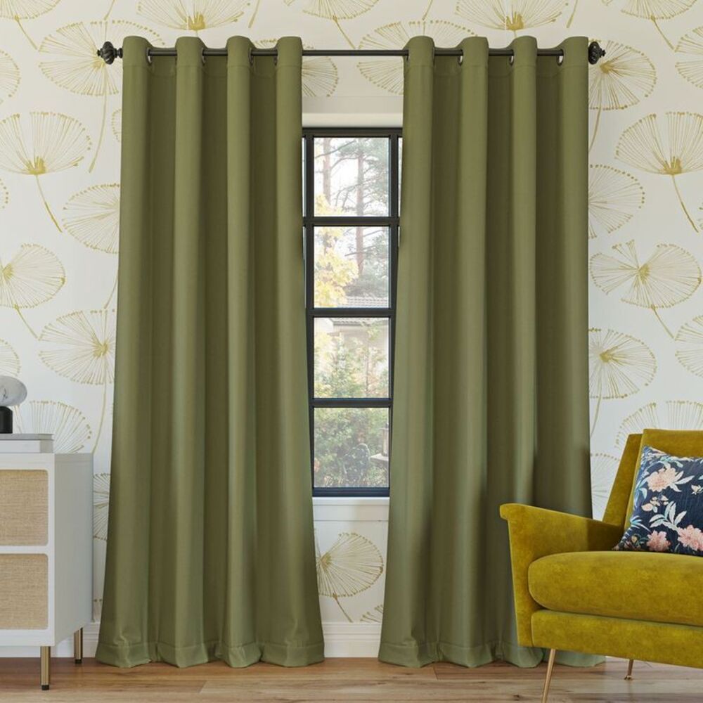 Sun Zero - 52"x63" Sun Zero 100% Blackout Oslo Theater Grade  Green